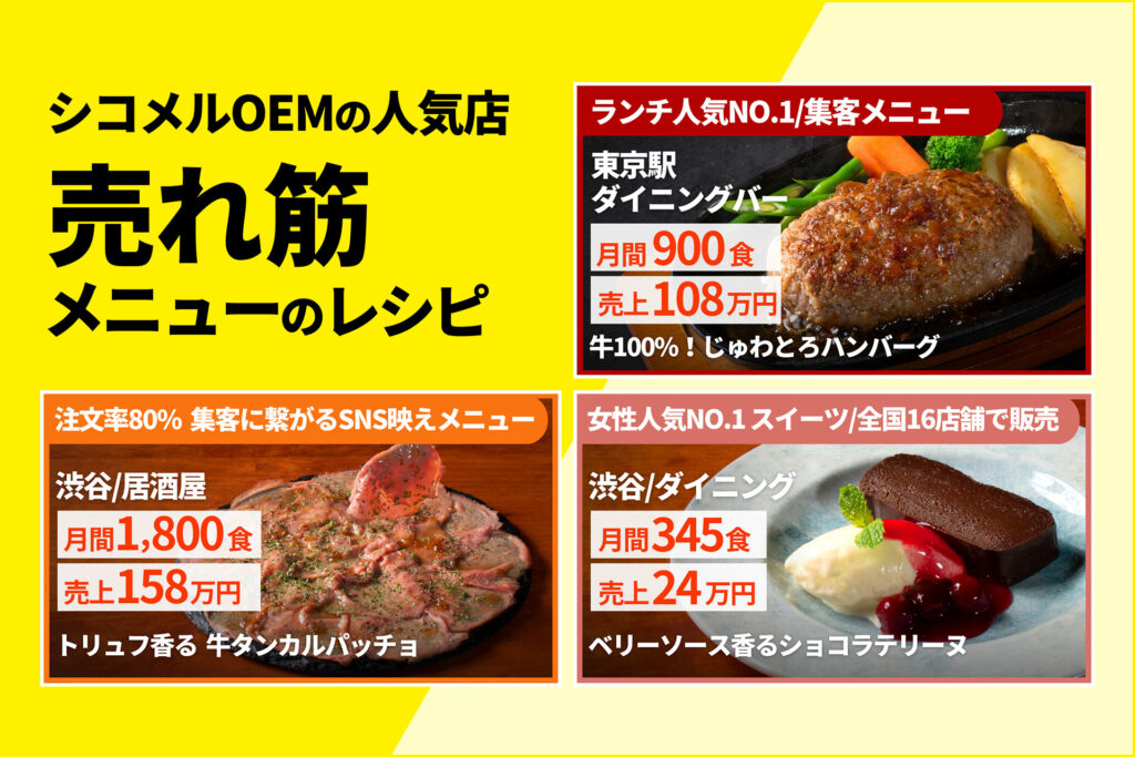 メニューブースト
売れ筋メニューレシピ